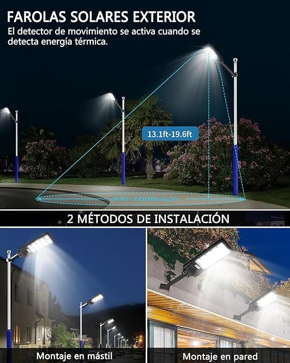 Farola solar con sensor de movimiento - 5